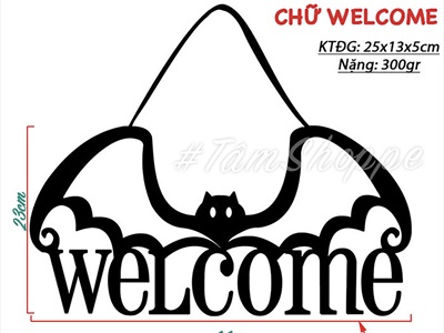 Dây treo Halloween nỉ đen 30-80cm nhiều kiểu [Có dây treo - 2 lớp] DTR-HLW-07